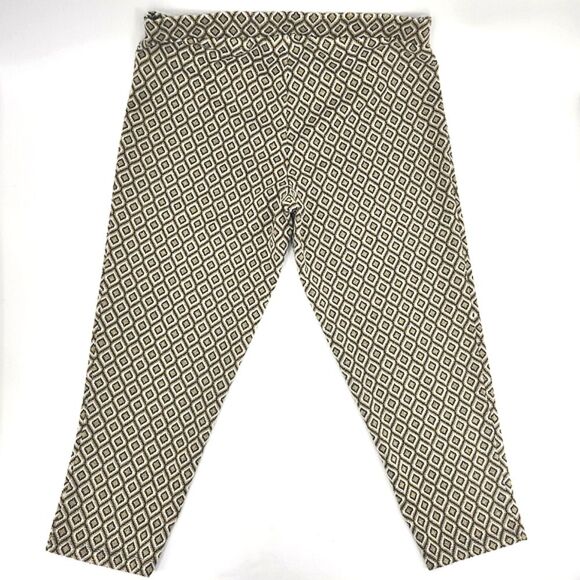 Melissa Paige Woman Stretch Ankle Pants Size 2X Geometric Retro Glam 60s - Picture 11 of 11
